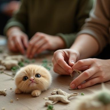 고양이 장난감 DIY 클래스 사진